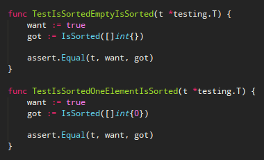 Function per test case style for table-driven unit test