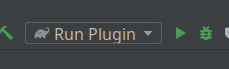 Run configurations drop down with the "Run Plugin" configuration selected next to the "Run" and "Debug" buttons. Run configurations drop down with the "Run Plugin" configuration selected next to the "Run" and "Debug" buttons.