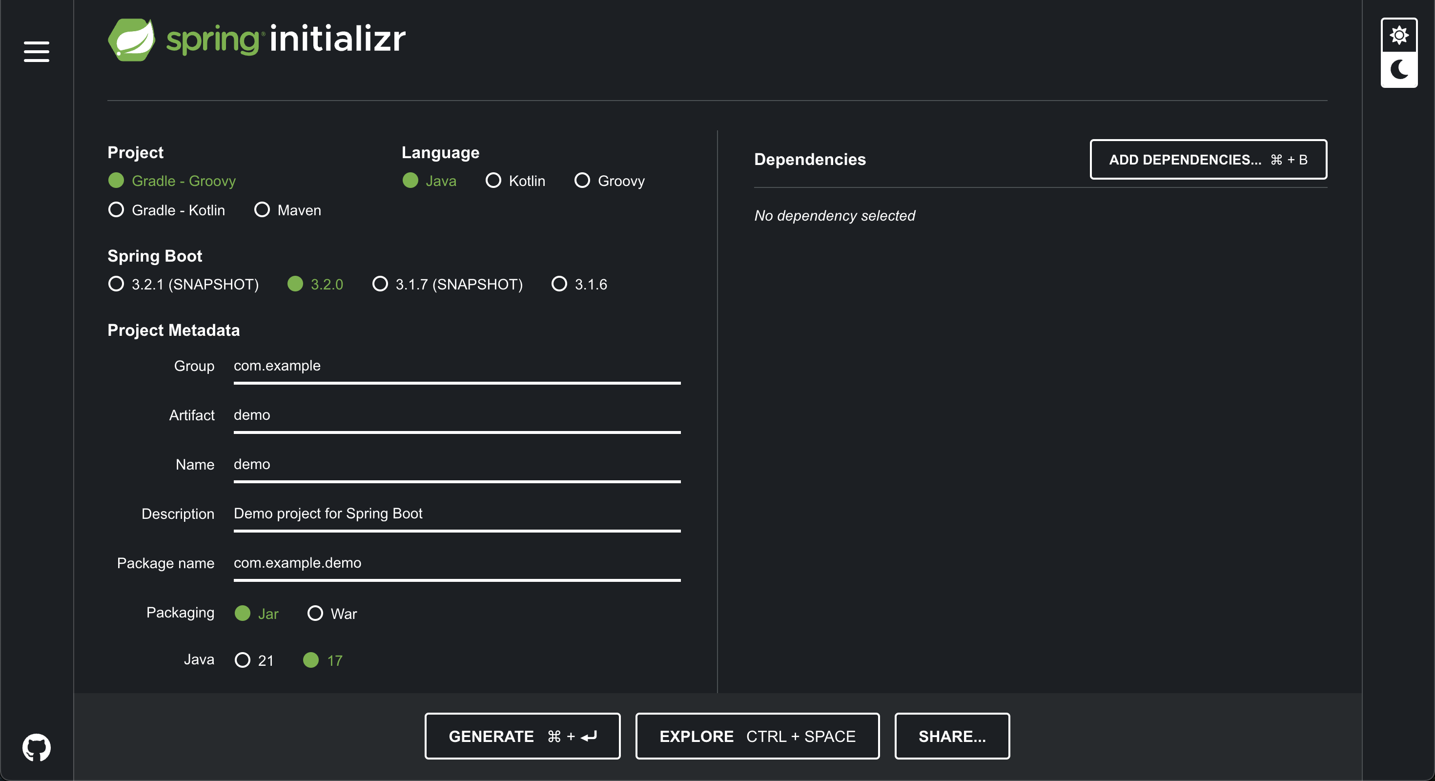 The Spring Boot Initializr helps you get started with your Spring Boot project